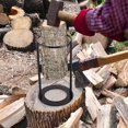 thumbnail image 2 of HAHADAXA Wood Splitter with Firewood Chopping Function, Wood Separator Firewood Kindling Splitter, Black Metal High Carbon Steel Wood DIY Cutter, Hand Tools Firewood Kindling Splitter, 2 of 7
