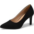 thumbnail image 1 of Tacones DOBOLIN para mujer, puntera puntiaguda, tacón de aguja, 7,5 cm, color negro, 1 of 8