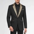 thumbnail image 1 of Ceisia Veste Blazer à Col à Revers pour Homme, Coupe Ample Décontractée, à Carreaux, avec Poches, Boutonnée, Manches Longues, Haut de Complet, Or, Cadeaux L, 1 of 9