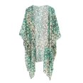 thumbnail image 2 of TNOBHG Beach Cover Up Summer Bikini Cardigan Leopard Pattern Half Sleeve Open Front Beachwear Cardigan Sunscreen Swimsuit Cover-up, 2 of 8