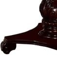 thumbnail image 4 of Traditional Round Dining Table with Carved Pedestal Base Cherry Brown, 4 of 5