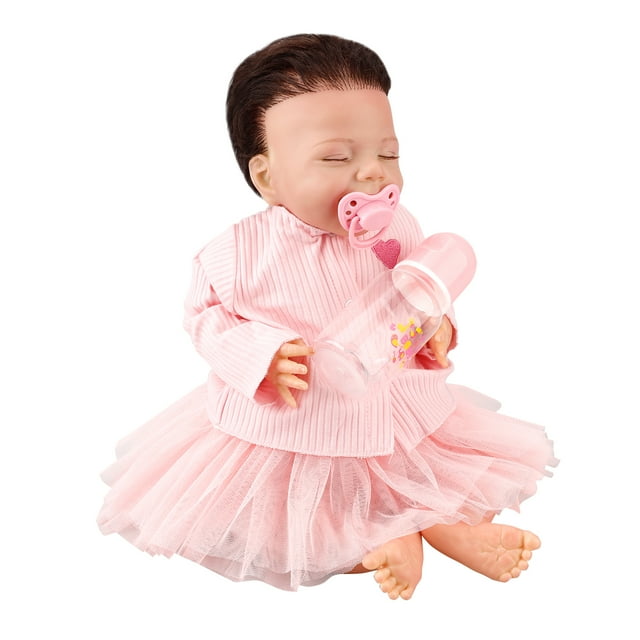 Poupée 20 Pouces Simule Poupée Bébé en Silicone Souple Lavable Nouveau-Né pour Tout-Petits