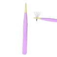 thumbnail image 1 of Fiber Tip Lash Tweezers,Non-Slip Tip Volume for Mega Volume Curved Boot Angled Tips Eyelash Tweezers For Fans Lash Applicator Tool, 1 of 5