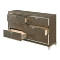thumbnail image 2 of Dresser Storage Chest with 5 Drawers, Wood Dresser Chest with Acrylic Legs and Handles for Bedroom, Living Room & Hallway, Dark Champagne (66''L x 18''W x 42''H), 2 of 4