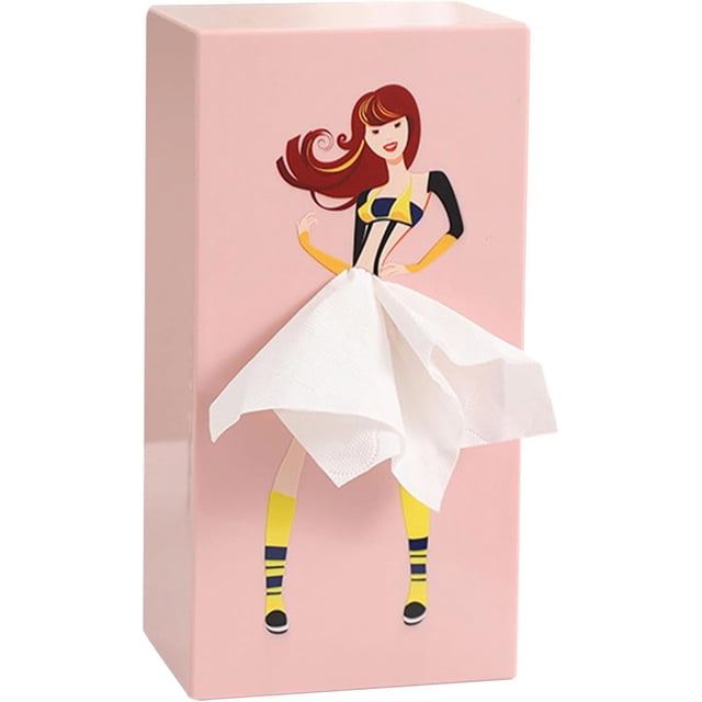Caja de pañuelos para falda de señora | Soporte creativo para cajas de pañuelos | Falda de señora con soporte para caja de pañuelos | Caja de pañuelos de dibujos animados de niña de falda corta | Dise