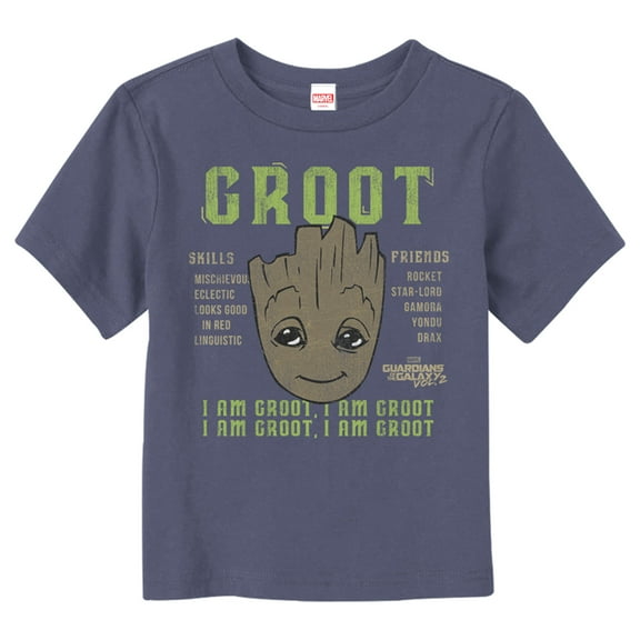 Toddler's Marvel Guardians of the Galaxy Vol. 2 Groot Skills Graphic Tee Navy Blue 3T