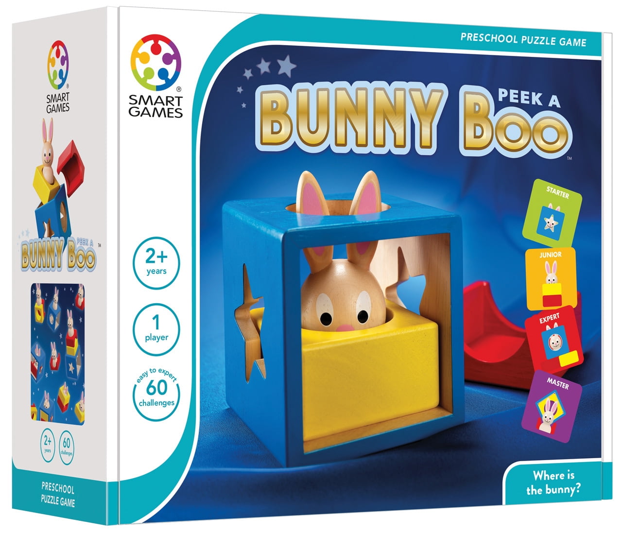 SmartGames Bunny Peek a Boo Wooden STEM Building Game for Ages 2+