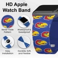 thumbnail image 2 of Kansas HD Repeating Logo Unisex Watch Band for Apple Watch - 38/40/41mm(42mm Series 10/11) Long by Affinity Bands, 2 of 3