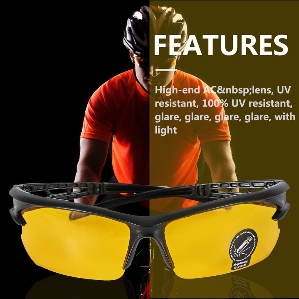 Uv400 Night Cycling Riding Driving Glasses Sports Bike Sunglasses Goggles CU 