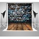 thumbnail image 1 of Fondo de fotografía ABPHQTO de suelo de madera con textura de pared de ladrillo 150x220cm, 1 of 2