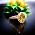 thumbnail image 3 of SHREENATHJEWELRY 8x6MM / 2Ct Vintage Citrine Engagement Ring- CZ Diamond Halo Bridal Wedding Ring Alternative Fine Women Jewelry Birthday Gift For Mother, 3 of 7