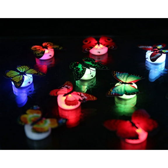 Dengmore Colorful Changing Butterfly LED Night Light Lamp Home Room Party Desk Wall Decor for Home Decor