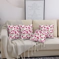 thumbnail image 7 of Throw Pillow Covers, Colorful Eggs Lilies Flowers Soft Square Pillow Cases with Invisible Zipper for Couch Bed Sofa, Farmhouse Fall Home Decor 18"x18", 7 of 7