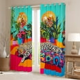 thumbnail image 2 of Homewish Boys Girls Jungle Safari Leopard Blackout Curtains Set of 2 (52x84 Each),Abstract Art Window Curtains,Exotic Style Curtains and Drapes,Breathable Home Decor, 2 of 6