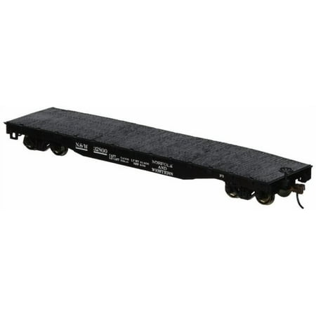 Bachmann - 52' Flatcar - Ready to Run - Silver Series® -- Norfolk & Western - HO