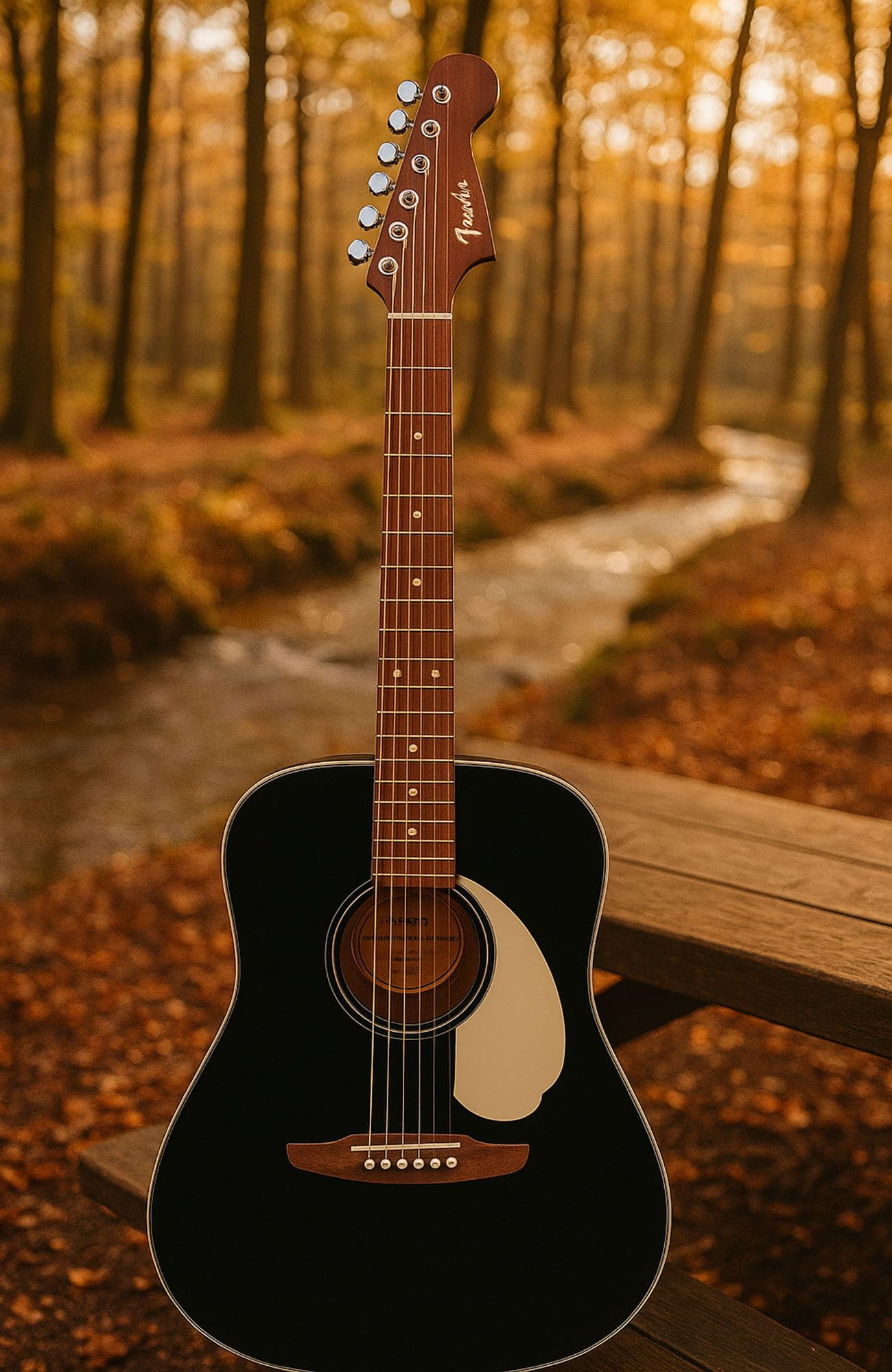 Fender California Standard Redondo Acoustic Guitar - Black Bundle with Gig Bag, Tuner, Strap, Strings, Picks, and Austin Bazaar Instructional DVD