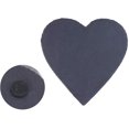 thumbnail image 2 of Tablero de queso de pizarra en la forma de un corazón en la forma de una piedra. Queso para pasteles, frutas, aperitivos, galletas, tocino, sushi, pizza (negro) 10 cm Feliz Sencillez, 2 of 4