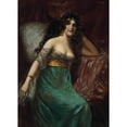 thumbnail image 2 of E. Karas 11x14 Black Ornate Wood Framed Double Matted Museum Art Print Titled: Harem Beauty, 2 of 5