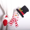 thumbnail image 4 of Fiudx Liquidación de ofertas flash Botón de cortina de Navidad Decoración de Papá Noel Muñeco de nieve Cierre de velcro Decoración de cortina Suministros de decoración navideña, 4 of 6