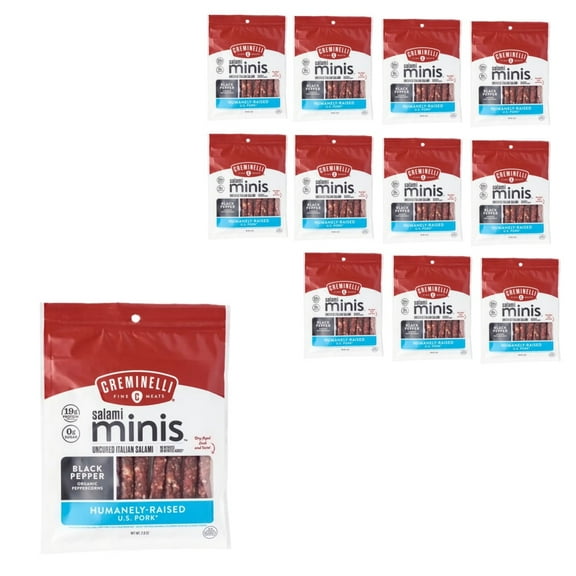 Creminelli Mini Black Salami, 2.6 OZ , 12 Pack