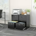 thumbnail image 4 of 2 Drawer File Cabinets,Metal Office File Cabinet with Lock,Black Filing Cabinets for Home Office,Vertical Modern File Cabinet Office Two Drawers for Hanging Letter,Assembly Required, 4 of 8
