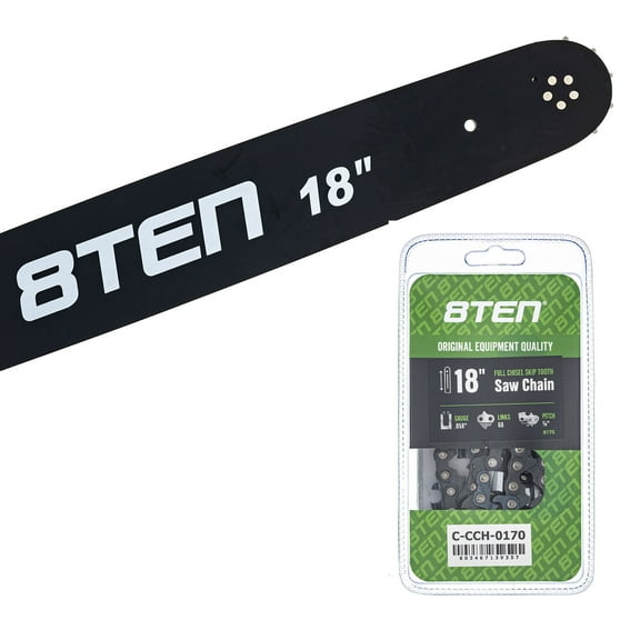 8TEN 18" Chainsaw Bar & Chain .058 3/8 68DL for Husqvarna Mcculloch MK1010433