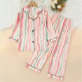 thumbnail image 2 of HFHAPW Girls Pajamas 2PCS Pjs Set Sleepwear Soft Long Sleeve Long Pants Lounge Set,3-4 Y, 2 of 5
