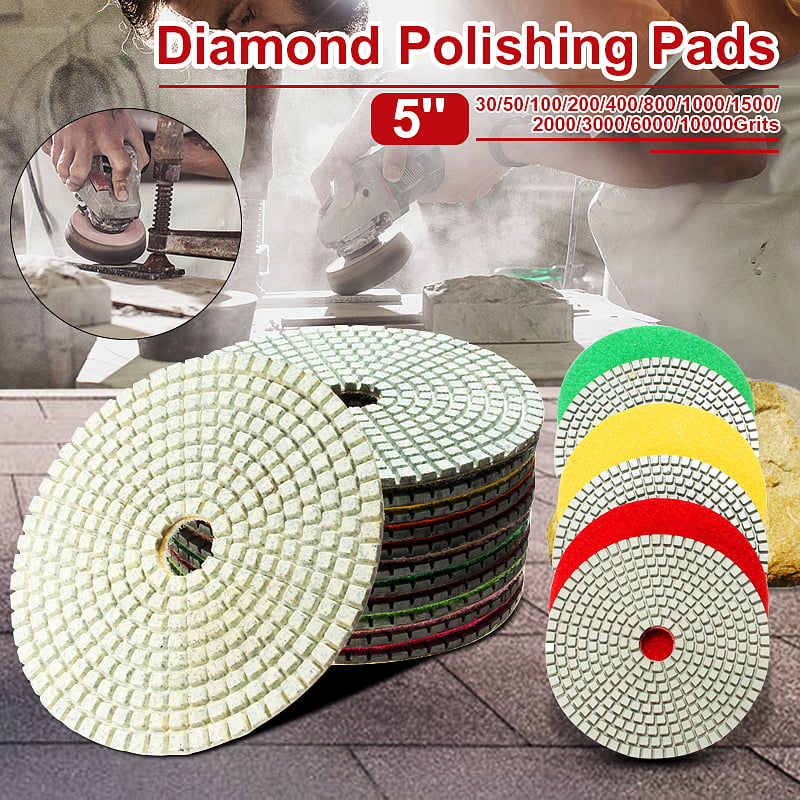 200 grit Granite, marble and other hard stones 5" wet polishing pads 