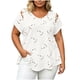 thumbnail image 2 of Neewe Womens Tops Short Sleeve T Shirts Print Dressy Casual Round Neck Summer Clothes Outfits Blouses Loose Fit, 2 of 6