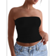 thumbnail image 2 of Top de Tubo Sin Tirantes con Espalda Descubierta y Doble Forro para Mujer, Estilo Y2K, para Salir en Verano de 2025 Negro S, 2 of 9