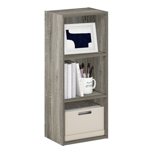 Furinno Luder 3-Tier Open Shelf Bookcase, French Oak - image 3 of 5