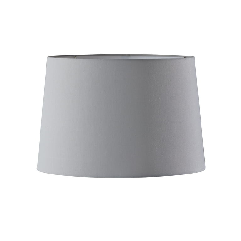 Mainstays Large Grey Linen Drum Lamp Shade 13x15x10 Textured Mainstays Large Grey Linen Drum Lamp Shade 13x15x10 Textured