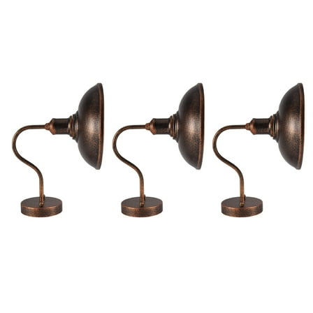 3X LED Gooseneck Barn Outdoor Wall Lamp Front Porch Farmhouse Fixture Garden Lights for Indoor Outdoor Use B,3 * Wall Light Fixture,Gold Bronze