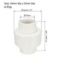 thumbnail image 2 of Conector de tubo de unión de 20 mm Slip x 20 mm Slip de Unique Bargains, conector rápido de socket solvente, 4 piezas, 2 of 4