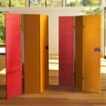 thumbnail image 6 of Oriental Furniture 6 ft. Tall Vermilion Canvas Room Divider - 3 Panel, 6 of 6