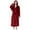 Wine, variant on Mens Fleece Hooded Long Robe,Winter Warm Plush Bathrobe Soft Fuzzy Loose Fit Nightgown with Pocket and Belt For Home and Spa Thanksgiving Gift Wine XXXL