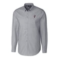 thumbnail image 2 of Men's Cutter & Buck Charcoal Ohio State Buckeyes Vault Stretch Oxford Long Sleeve Button-Down Shirt, 2 of 3