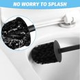 thumbnail image 5 of Toilet Brush and Holder Black for Bathroom Storage and Organization,Square Deep Cleaning Black Toilet Brush for Bathroom, 5 of 7