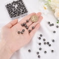 thumbnail image 3 of 100 Pcs Perles de Boule de Pavé Disco Perles de Strass en Argile Polymère Perles Rondes Jet Hématite Trou 8mm : 1mm, 3 of 6