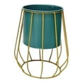 thumbnail image 2 of Nordic Style Planter Succulent Plant Geometric Desktop Planter With Display Flower Pot Display Holder Stand Metal Desktop For Home Business Lantern Dark Green, 2 of 8