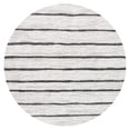 thumbnail image 3 of JONATHAN Y SANTA MONICA 4' Round Area Rug, Colonia Berber Stripe - Ivory/Black, SMB125D-4R, 3 of 9