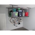 thumbnail image 2 of MonsterRax 4x6 Overhead Garage Storage Rack - 500lb Weight Capacity - Adjustable Height - (24" - 45", Hammertone), 2 of 5