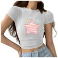 thumbnail image 5 of Rezuofi 2 Pcs Cowgirl Shirt Women Embroidery Western Outfits PU Leather Star Graphic Tees Short Sleeve Tops 2025, 5 of 6
