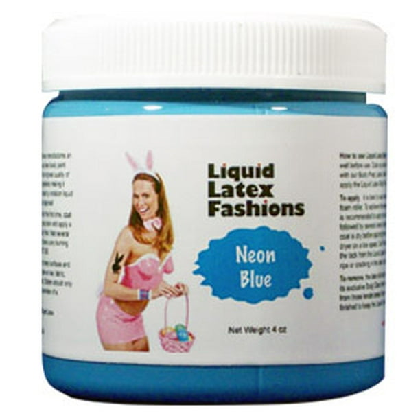 32 oz Neon Blue Liquid Latex *Ammonia Free* Body Paint