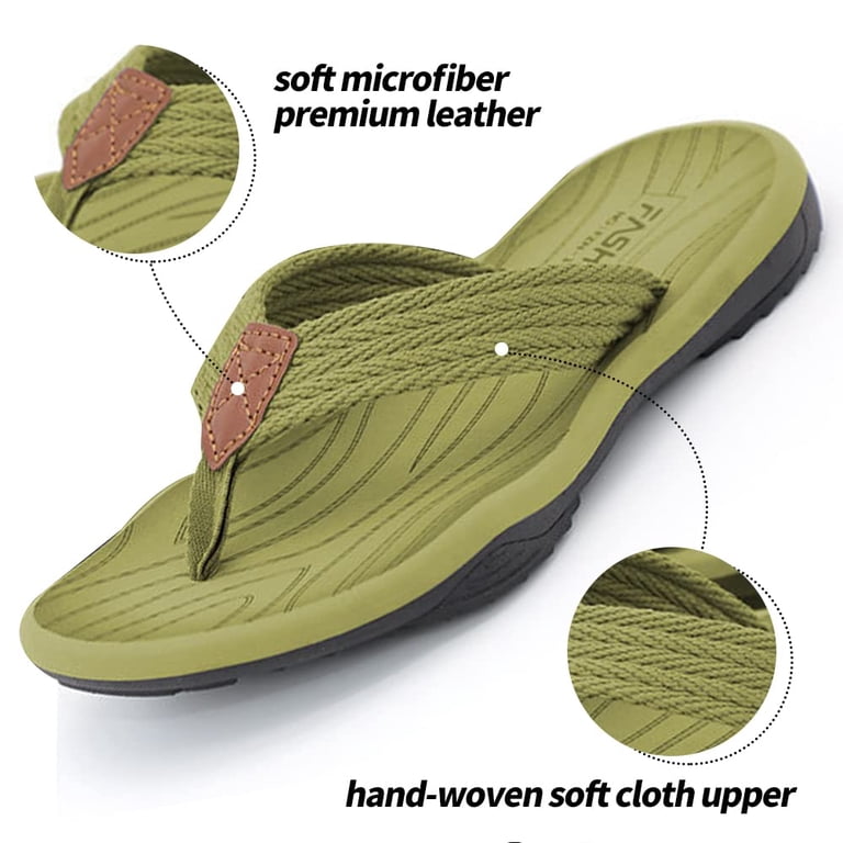 Mens Flip Flops Comfortable Thong Sandals Arch Support  display picture 1