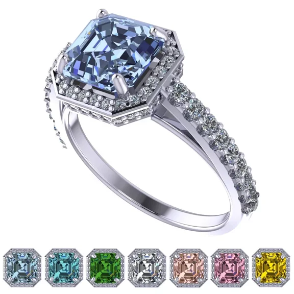NANA Jewels 2ct Pure Brilliance Zirconia Halo Engagement Ring-Asscher Cut-March-4