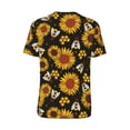 thumbnail image 3 of Rocae Sunflowers And Bww for Breathable Men's Baseball T-Shirt Fashionable Casual Baseball Jersey, Moisture-wicking Sportswear Small, 3 of 9