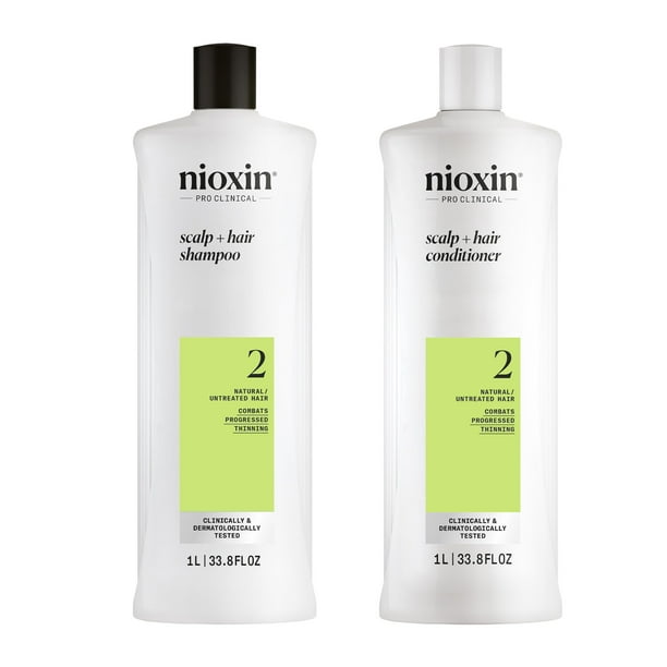 Set de champú y acondicionador Nioxin System 2 para cabello natural