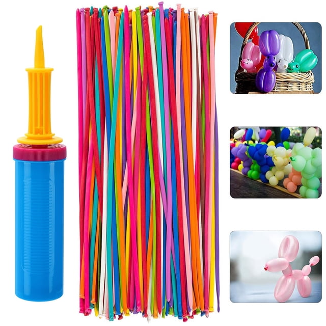 Twisting Balloons Apipi 260N de látex, 100 unidades, con bomba, para niños