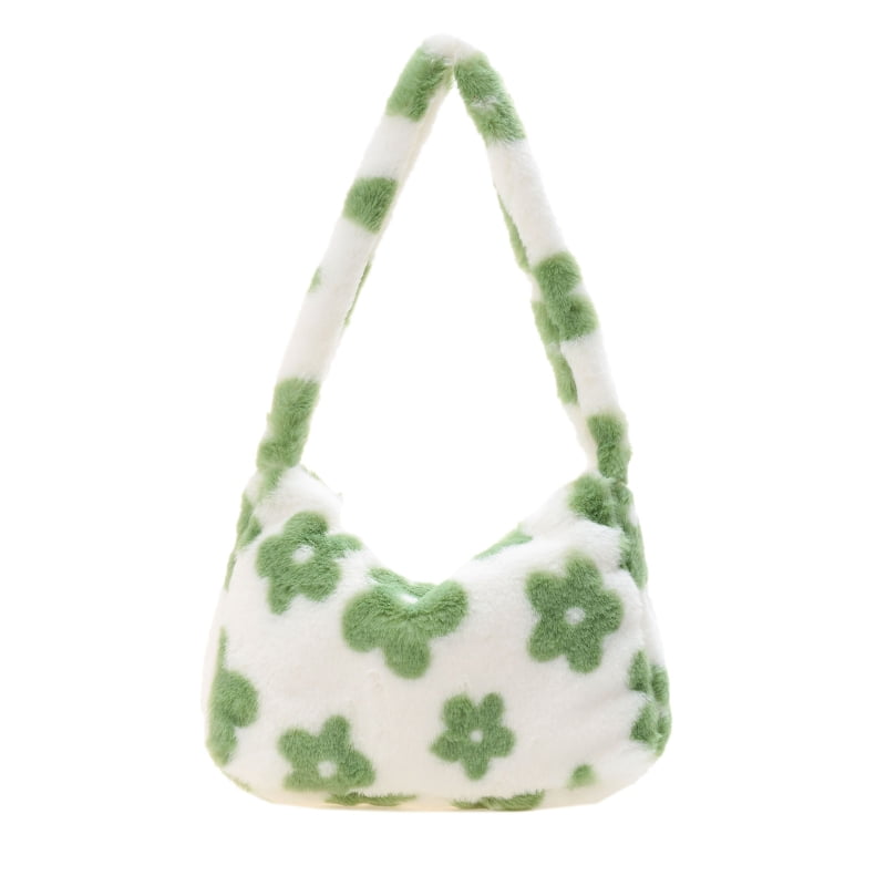 Furry flower bag shop
